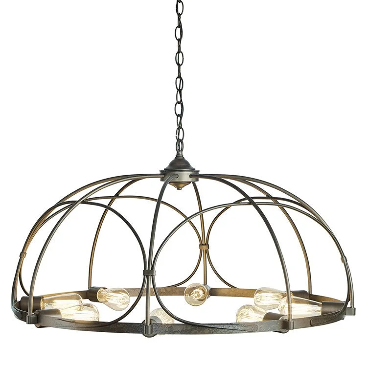 Chandeliers with Metal Frames in Silver FinishArbor Eight-Light Chandelier