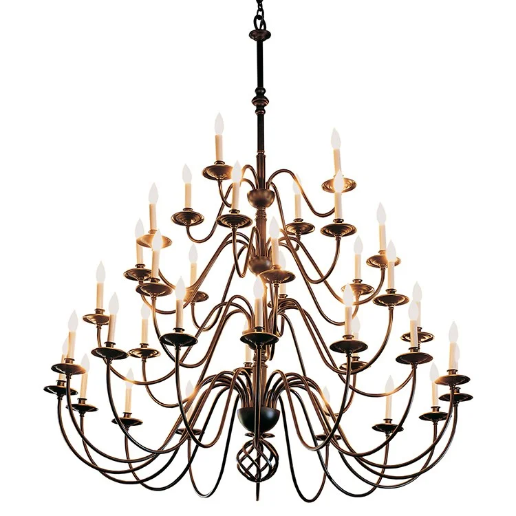 Oversized Chandeliers as a Statement Piece in Living RoomsBall Basket 36-Light Four-Tier Chandelier