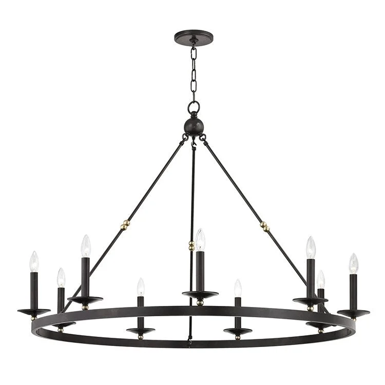 Chandeliers with Adjustable Height for Custom InstallationAllendale Nine-Light Chandelier