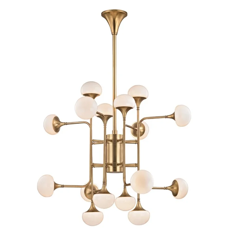 Chandeliers with Adjustable Height for Custom InstallationFleming Sixteen-Light Chandelier