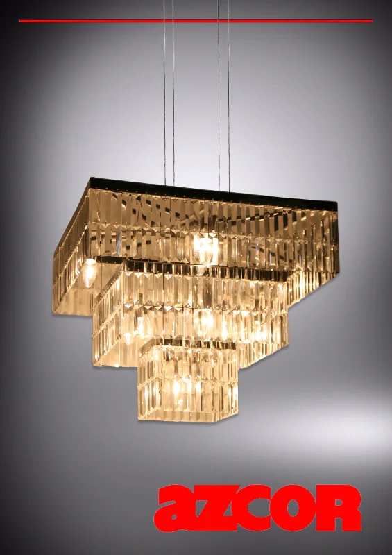 Industrial Iron Chandeliers for Loft - Inspired SpacesJewel Crystal Square Chandelier 800L x 8R