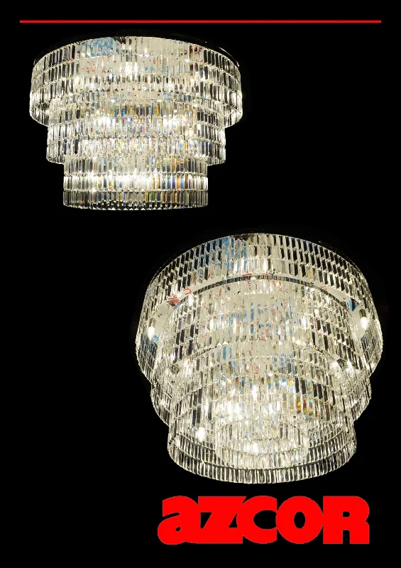 Incandescent Chandeliers for a Warm and Traditional GlowJewel 3-Tier Round Chandelier 1200Ø