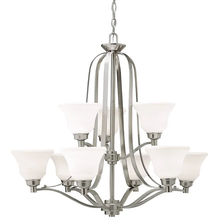 Chandeliers with Murano Glass for a High - End Artistic TouchLangford Nine-Light Two-Tier Chandelier