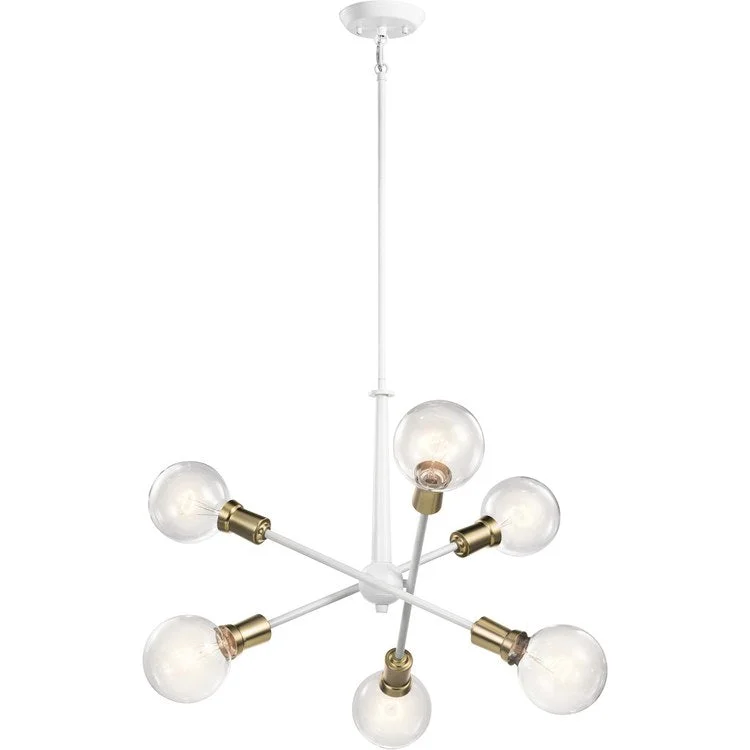 Chandeliers with Frosted Glass for a Softer Light DiffusionArmstrong Six-Light Chandelier