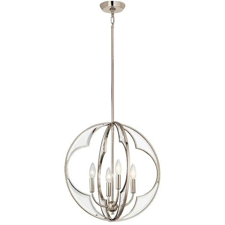 Chandeliers with Metal Frames in Gold FinishMontavello Four-Light Chandelier