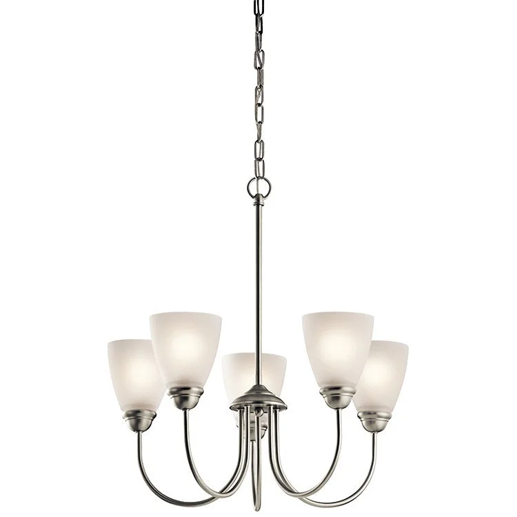 Chandeliers with Metal Frames in Black FinishJolie Five-Light Chandelier