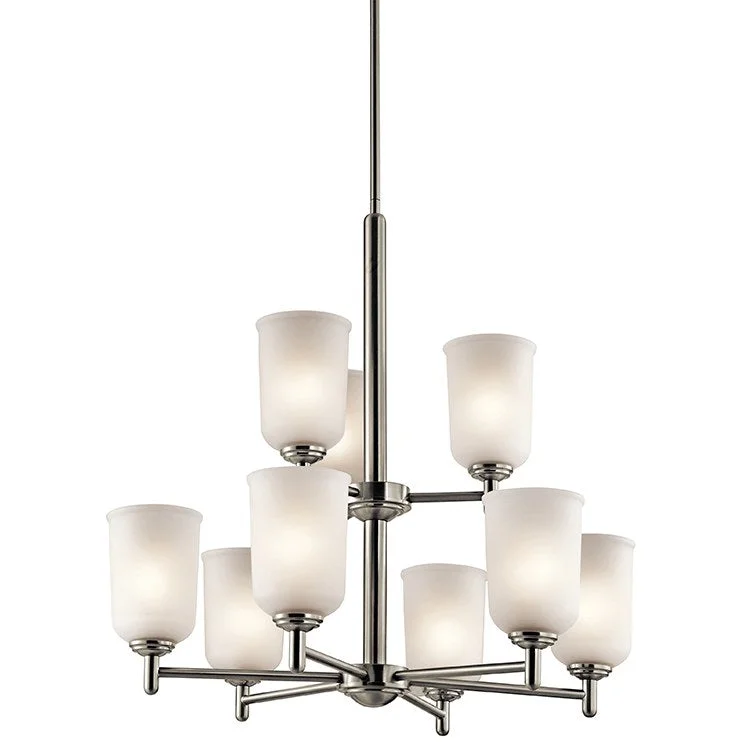 Small Chandeliers for Compact RoomsShailene Nine-Light Two-Tier Chandelier