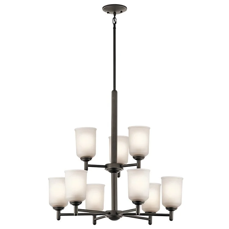 Chandeliers for Low Ceilings to Avoid OvercrowdingShailene Nine-Light Two-Tier Chandelier