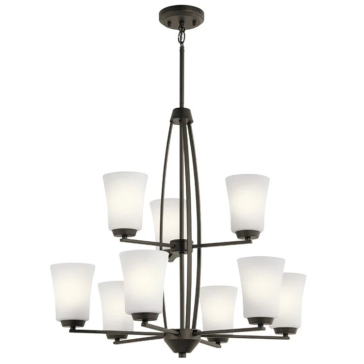 Chandeliers for Low Ceilings to Avoid OvercrowdingTao Nine-Light Two-Tier Chandelier