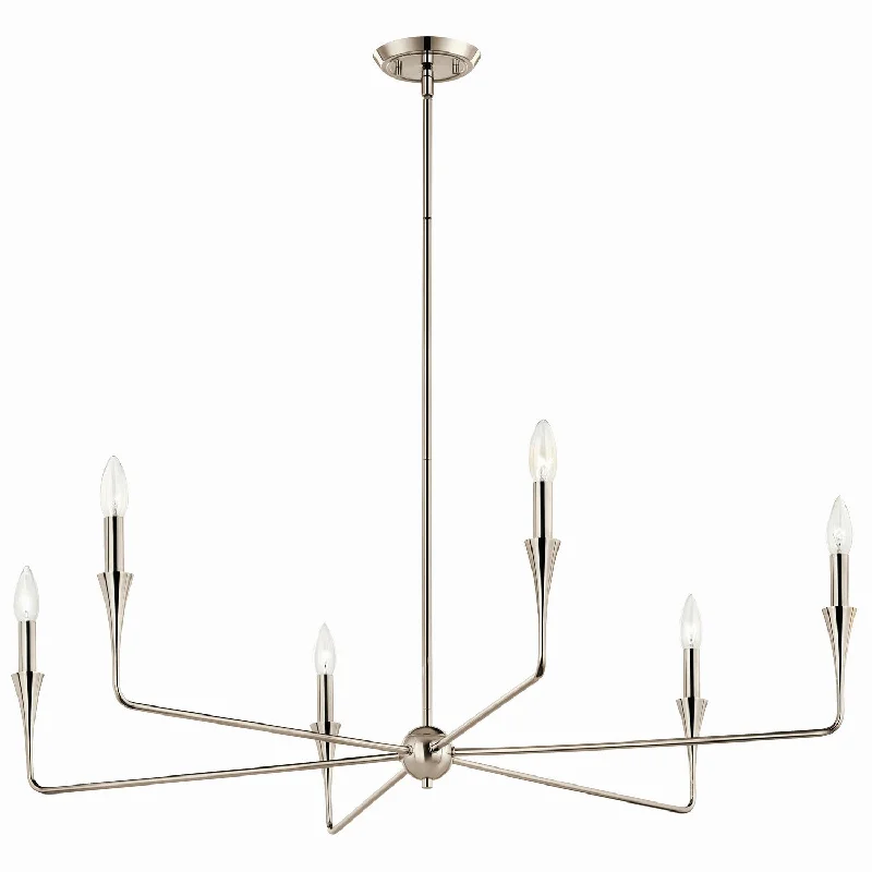 Chandeliers for Low Ceilings to Avoid OvercrowdingAlvaro Six Light Chandelier