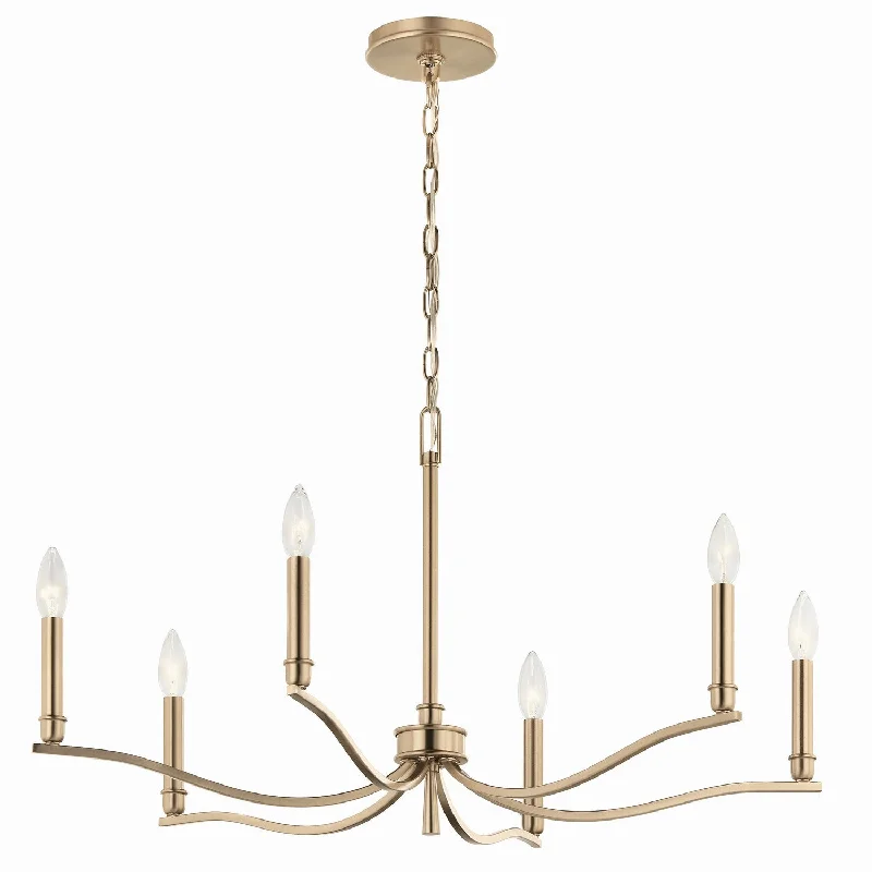 Oversized Chandeliers as a Statement Piece in Living RoomsMalene Six Light Chandelier