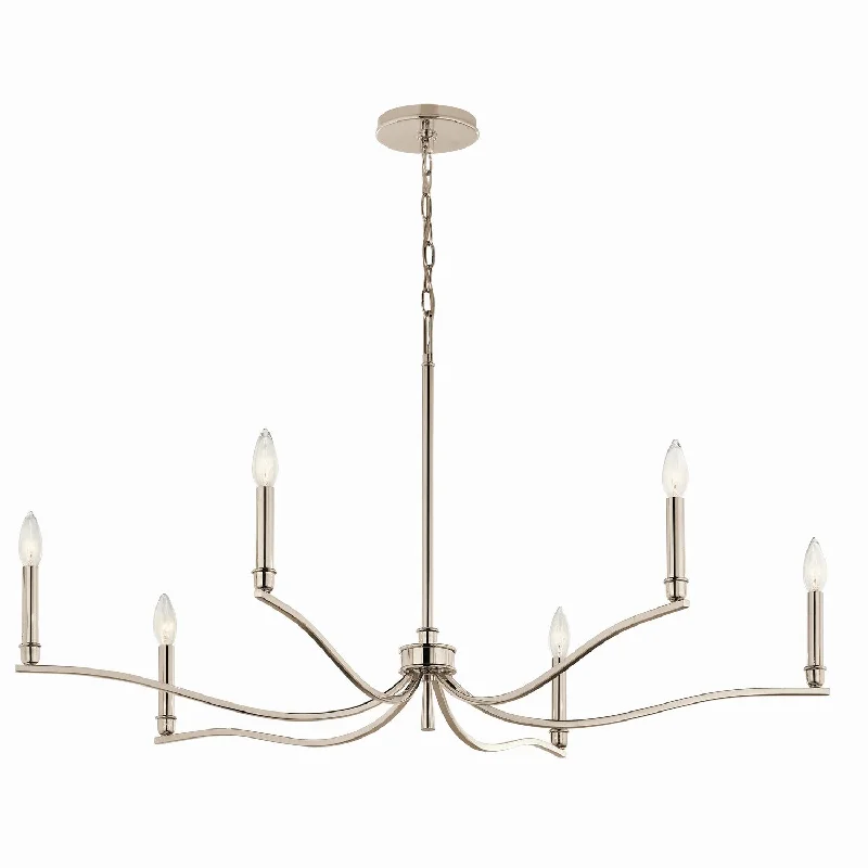 Chandeliers with Candle - Style Bulbs for a Classic AestheticMalene Six Light Chandelier