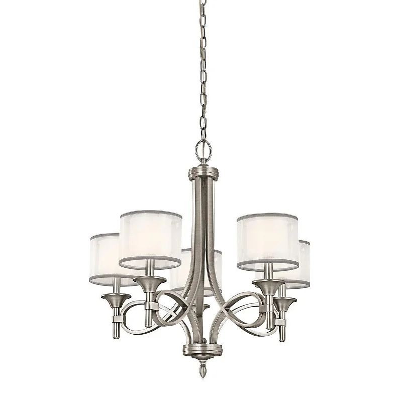 Minimalist Chandeliers for Sleek and Simple InteriorsKichler Lacey 5 Light Chandelier - Antique Pewter