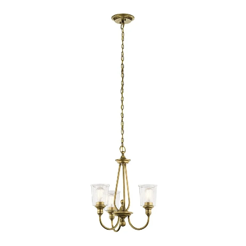 Chandeliers for Dining Rooms to Set the Mood for MealsKichler Waverly 3 Light Chandelier - Natural Brass