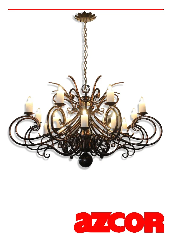 Chandeliers with Metal Frames in Gold FinishLadezza Chandelier 16 Wide