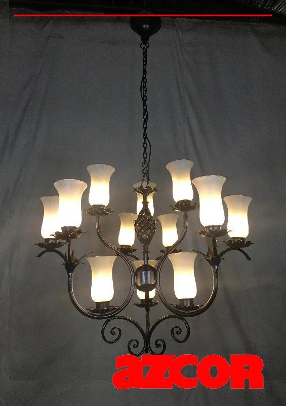 Chandeliers with Metal Frames in Bronze FinishLindee Chandelier 12