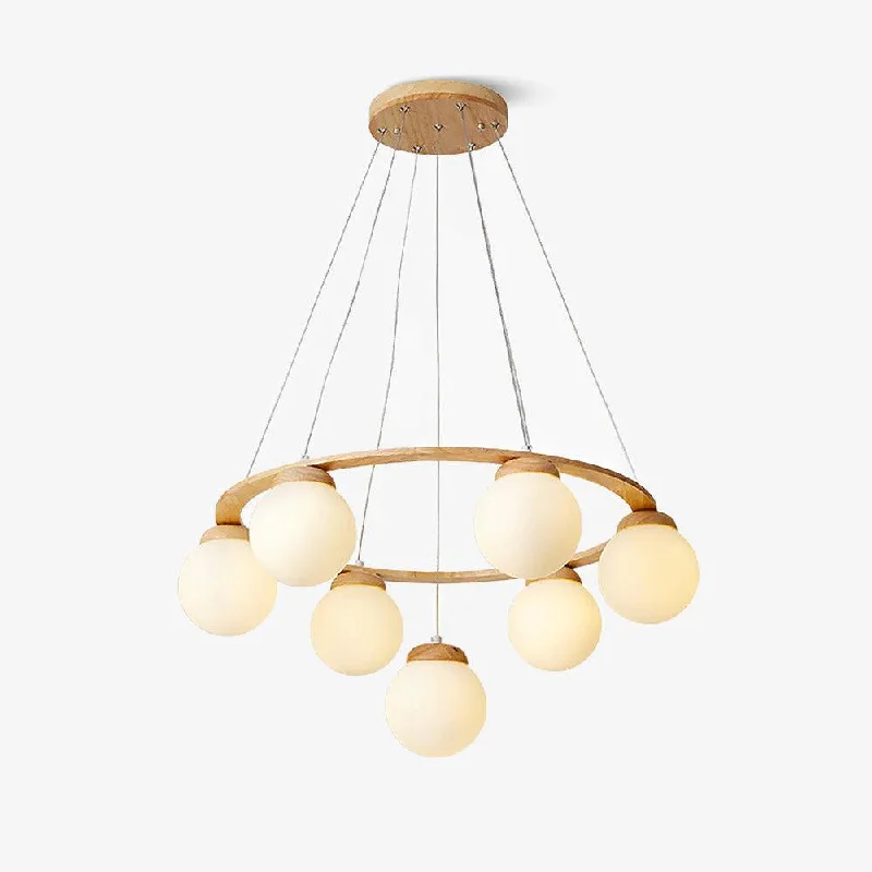 Chandeliers with Multiple Lights for Maximum IlluminationMiira Wood Chandelier