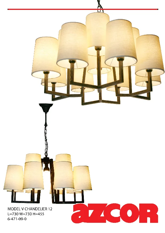 LED Chandeliers for Energy - Efficient LightingModel V Chandelier 12