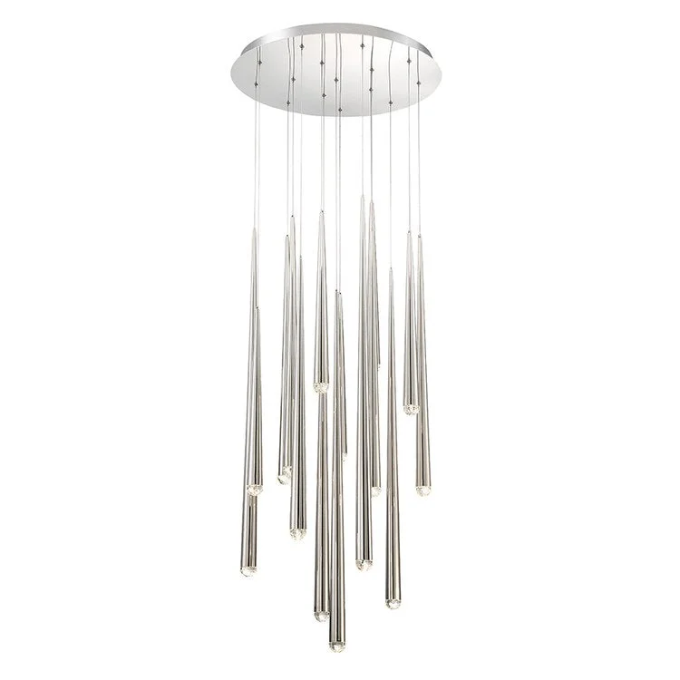 Industrial Iron Chandeliers for Loft - Inspired SpacesCascade Fifteen-Light LED Crystal Round Chandelier 3500K