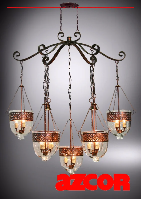 Chandeliers with Metal Frames in Black FinishNero Española Antique Oil Chandelier 7