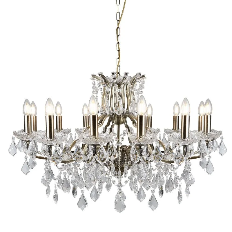 Large Chandeliers for Grand Halls and FoyersParis 12 Light Brass/Crystal French Style Chandelier