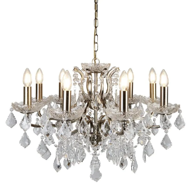 Traditional Brass Chandeliers for Classic InteriorsParis 8 Light Brass/Crystal French Style Chandelier