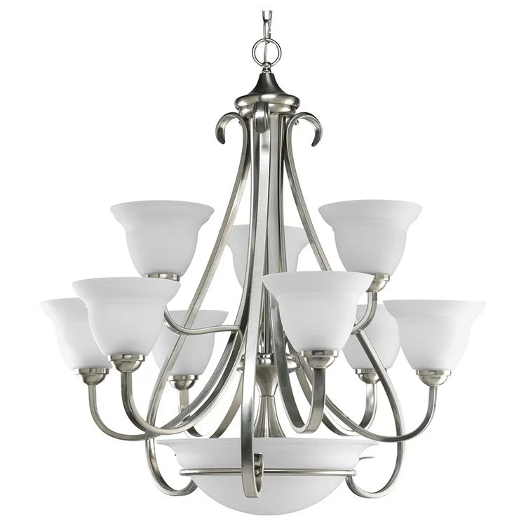 Traditional Brass Chandeliers for Classic InteriorsTorino Nine-Light, Two-Tier Chandelier