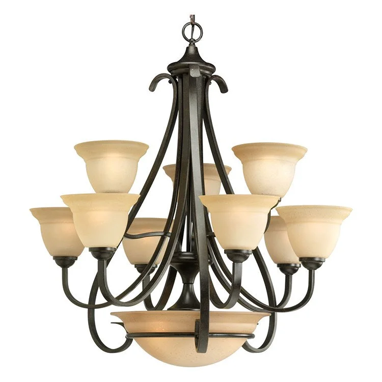 Small Chandeliers for Compact RoomsTorino Nine-Light, Two-Tier Chandelier