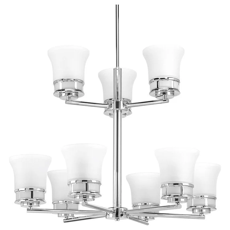 Chandeliers for High Ceilings to Fill Vertical SpaceCascadia Nine-Light, Two-Tier Chandelier