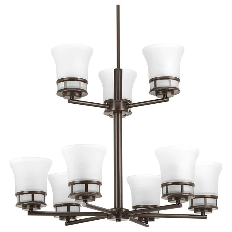 Mid - Century Modern Chandeliers for Vintage AppealCascadia Nine-Light, Two-Tier Chandelier