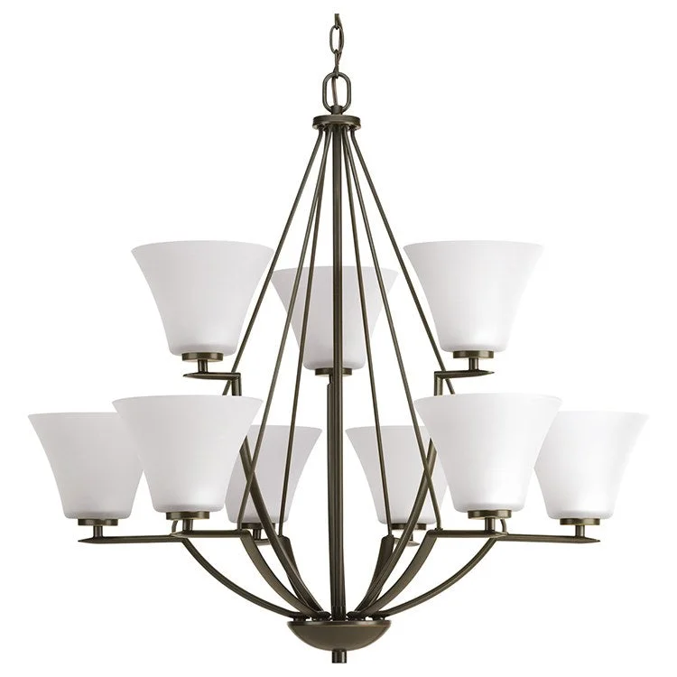 Modern Crystal Chandeliers for Contemporary HomesBravo Nine-Light, Two-Tier Chandelier