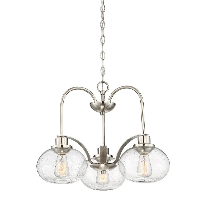 Chandeliers for Living Rooms to Create a Focal PointQuoizel Trilogy 3 Light Chandelier - Brushed Nickel