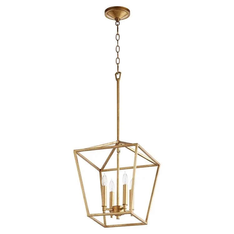 Chandeliers with Metal Frames in Bronze FinishGabriel Four-Light Foyer Pendant