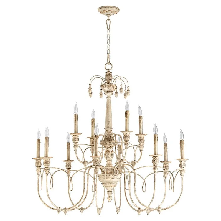 Traditional Brass Chandeliers for Classic InteriorsSalento Twelve-Light Two-Tier Chandelier