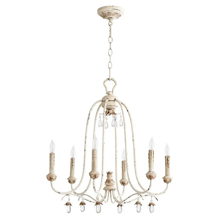 Chandeliers with Metal Frames in Copper FinishVenice Six-Light Chandelier