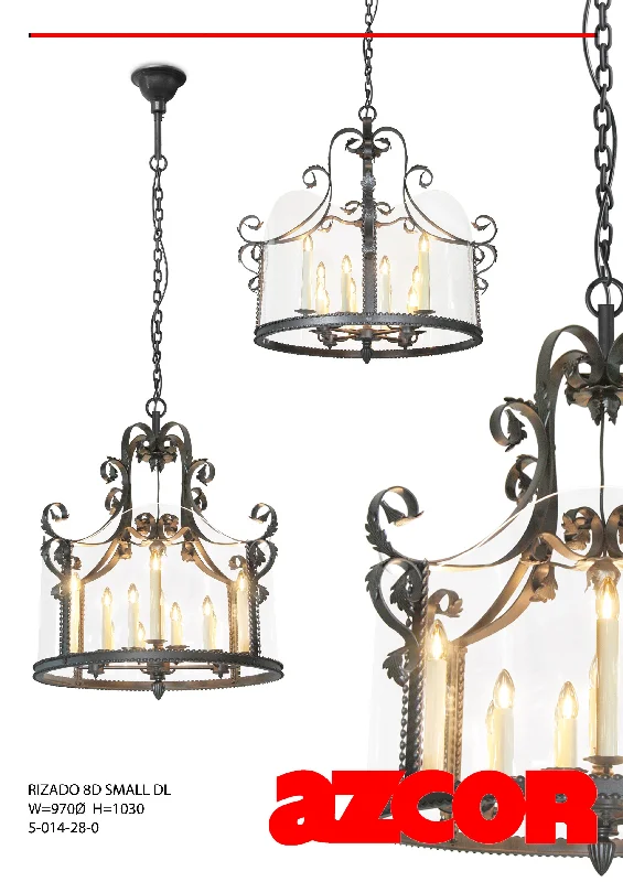 French Country Chandeliers with a Romantic AuraRizado 8D Small Drop Light