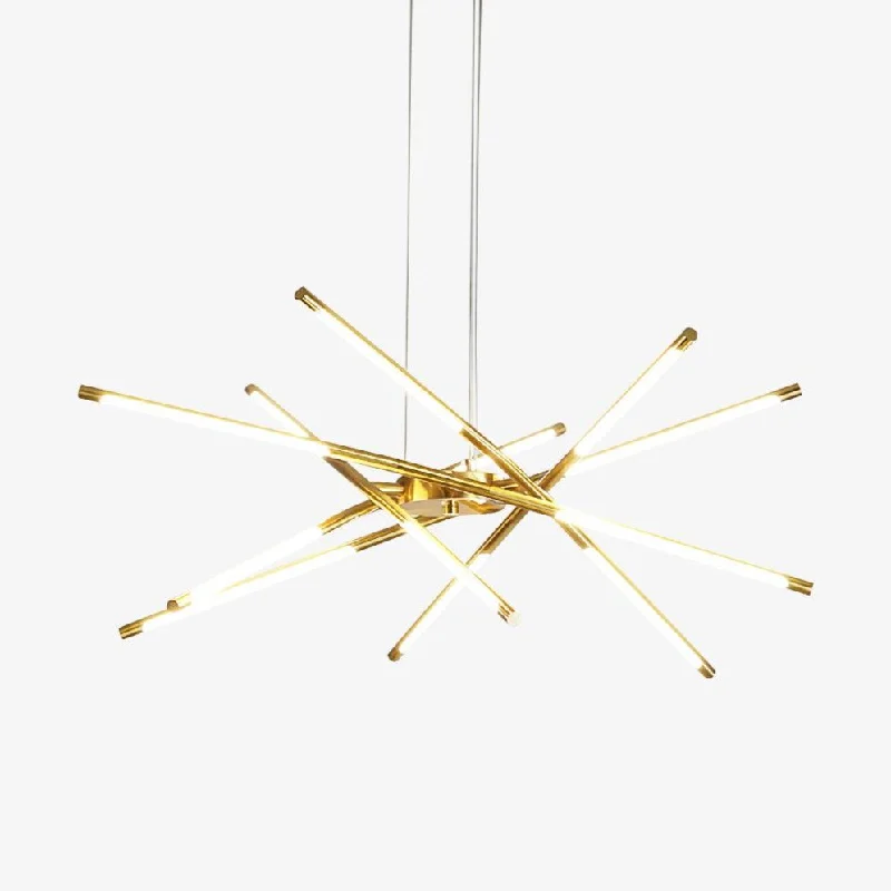 Chandeliers with Metal Frames in Gold FinishRotatable LED Chandelier