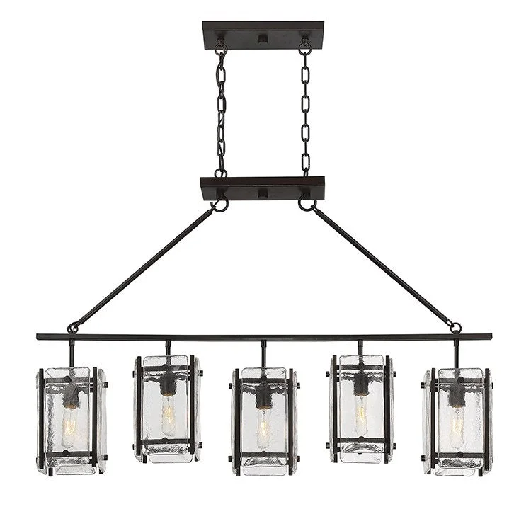 Chandeliers for Low Ceilings to Avoid OvercrowdingGlenwood Five-Light Linear Chandelier