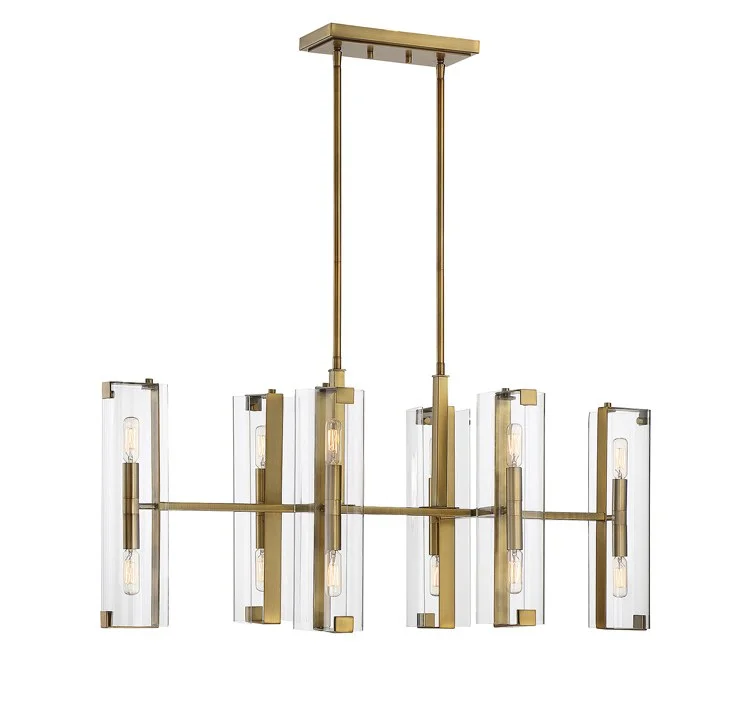 Modern Crystal Chandeliers for Contemporary HomesWinfield Twelve-Light Linear Chandelier