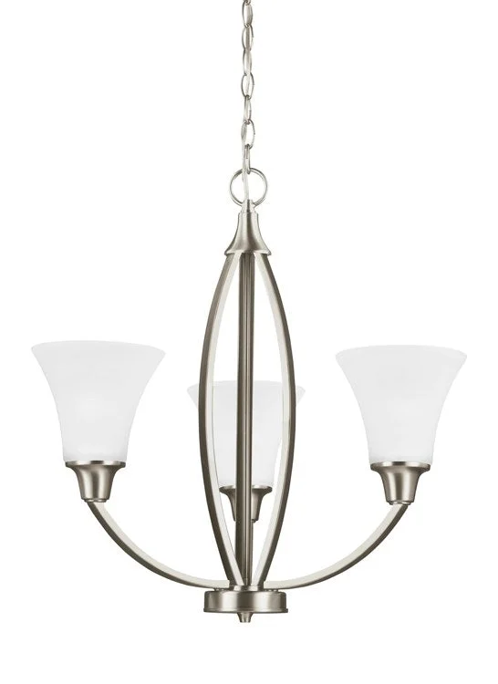 Ceiling - Mounted Chandeliers for Standard CeilingsMetcalf Three-Light Chandelier