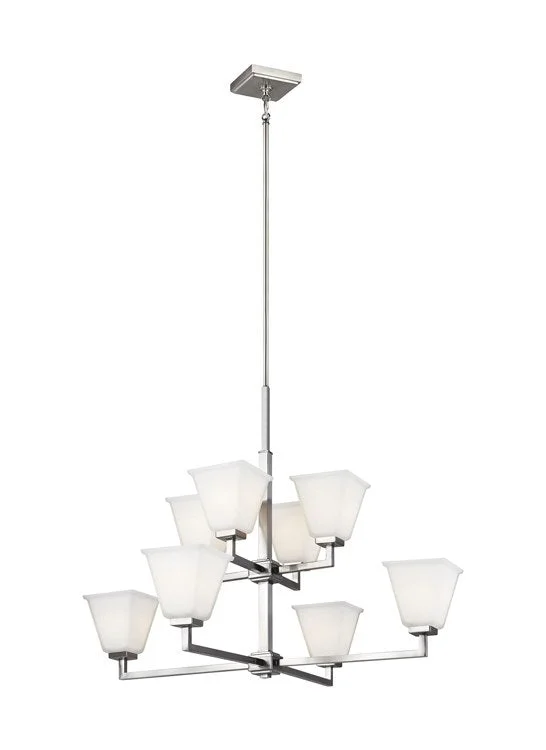 Chandeliers for Low Ceilings to Avoid OvercrowdingEllis Harper Eight-Light Two Tier Chandelier