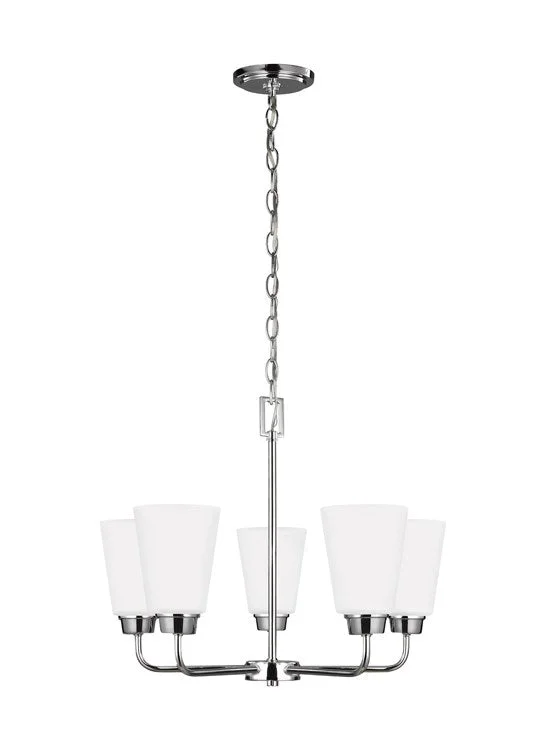 Oversized Chandeliers as a Statement Piece in Living RoomsKerrville Five-Light LED Chandelier