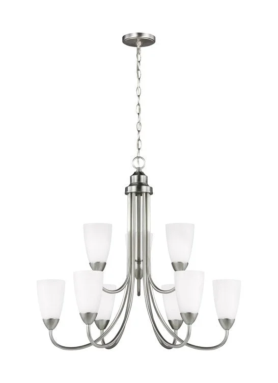 Chandeliers for Dining Rooms to Set the Mood for MealsSeville Nine-Light Two-Tier LED Chandelier