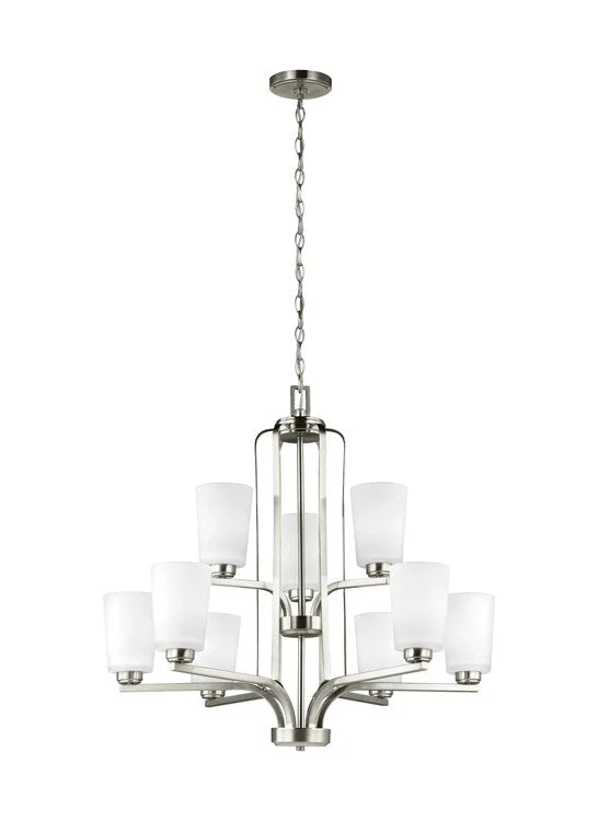 Art Deco Chandeliers for a Retro - Glam LookFranport Nine-Light Two-Tier LED Chandelier