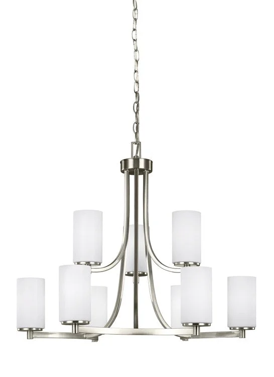 Mid - Century Modern Chandeliers for Vintage AppealHettinger Nine-Light Two-Tier Chandelier