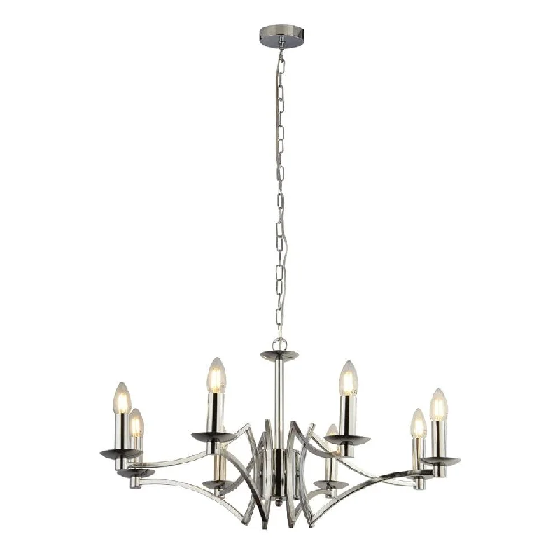 Industrial Iron Chandeliers for Loft - Inspired SpacesSearchlight Ascot 8 Light Chrome Chandelier