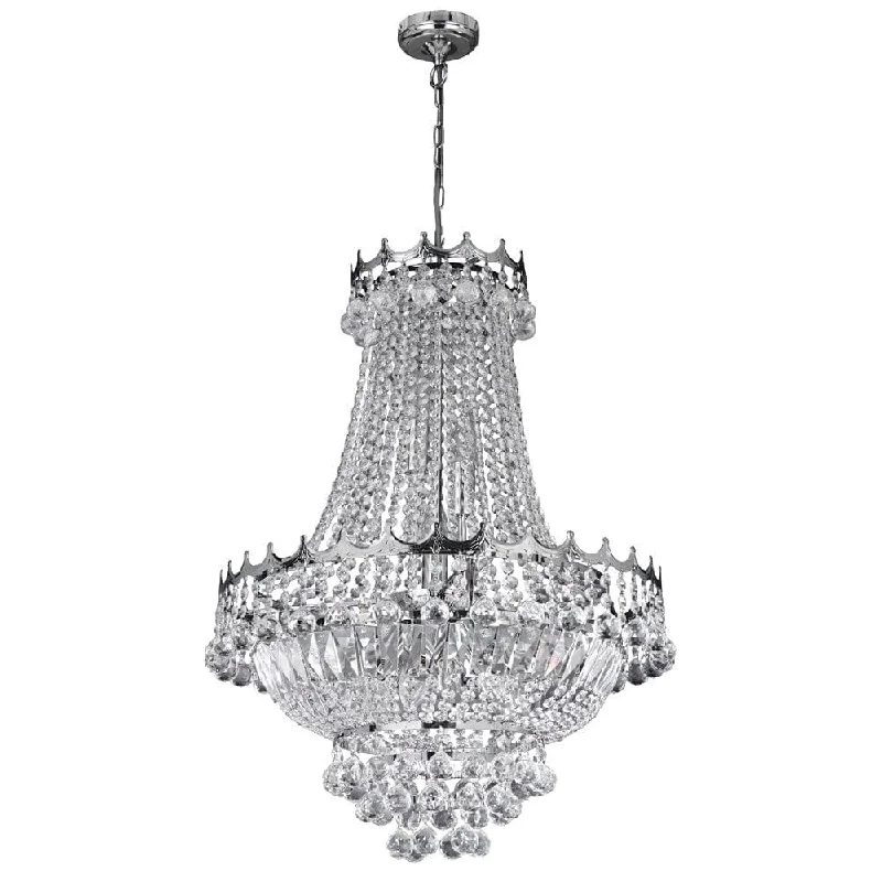 Chandeliers with Clear Crystal for a Sparkling EffectSearchlight Versailles 9 Light Chrome Chandelier