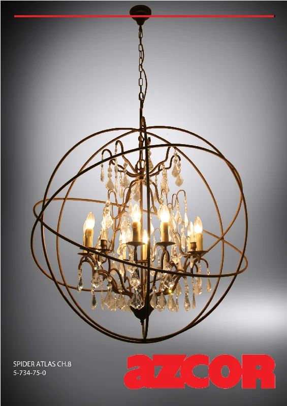 Traditional Brass Chandeliers for Classic InteriorsSpider Atlas Chandelier 8