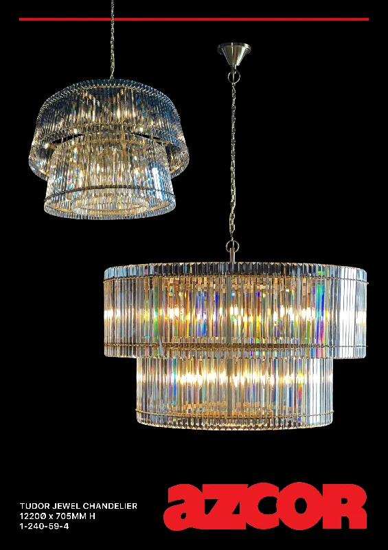 Mid - Century Modern Chandeliers for Vintage AppealTudor Crystal Chandelier 1200Ø