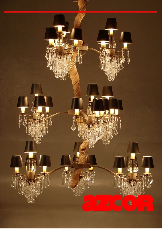 Chandeliers for Low Ceilings to Avoid OvercrowdingTwisted Vine Chandelier 36